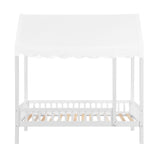 Sloane White Twin Canopy Platform Bed from Homelegance - Luna Furniture