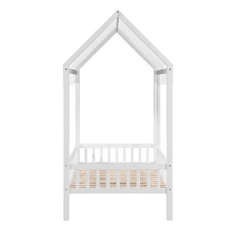 Sloane White Twin Canopy Platform Bed from Homelegance - Luna Furniture