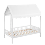 Sloane White Twin Canopy Platform Bed from Homelegance - Luna Furniture