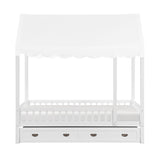 Sloane White Twin Canopy Platform Bed from Homelegance - Luna Furniture
