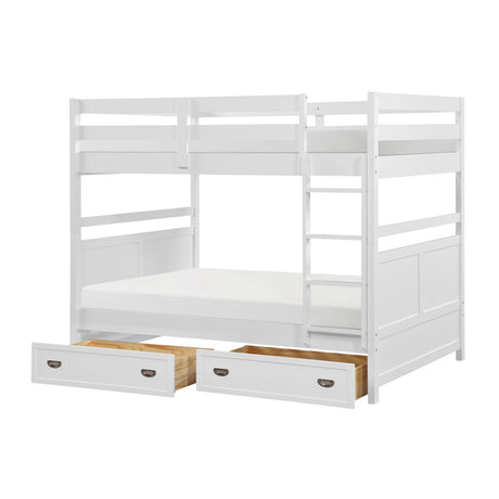 Sloane White Full/Full Bunk Bed from Homelegance - Luna Furniture