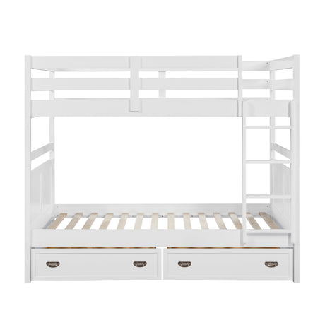 Sloane White Full/Full Bunk Bed from Homelegance - Luna Furniture