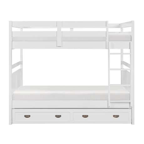 Sloane White Full/Full Bunk Bed from Homelegance - Luna Furniture
