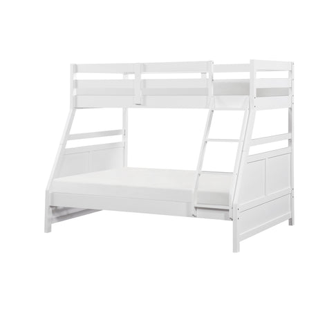 Sloane White Twin/Full Bunk Bed from Homelegance - Luna Furniture