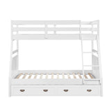 Sloane White Twin/Full Bunk Bed from Homelegance - Luna Furniture