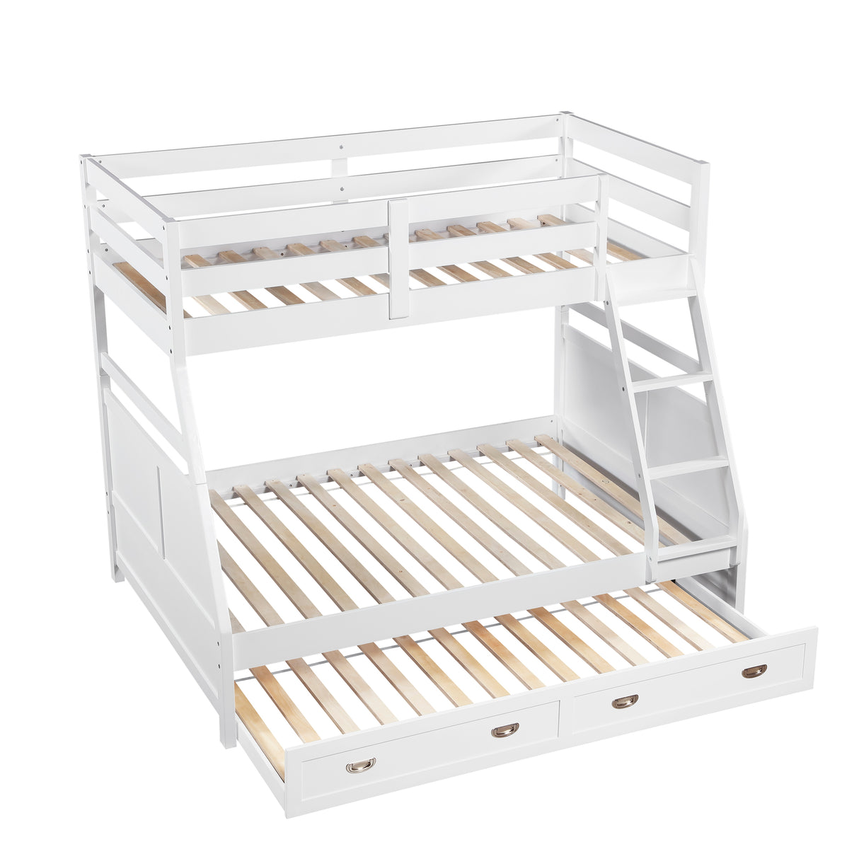 Sloane White Twin/Full Bunk Bed from Homelegance - Luna Furniture