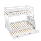 Sloane White Twin/Full Bunk Bed from Homelegance - Luna Furniture