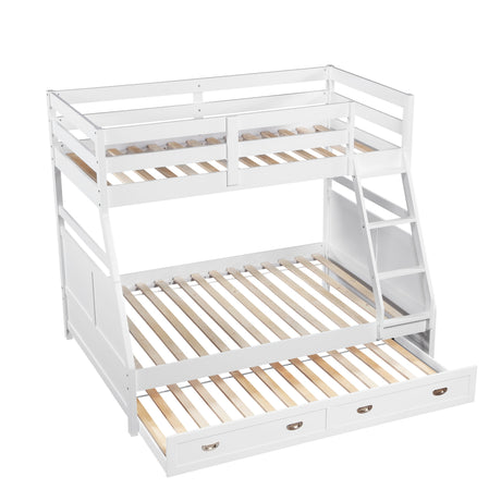 Sloane White Twin/Full Bunk Bed from Homelegance - Luna Furniture