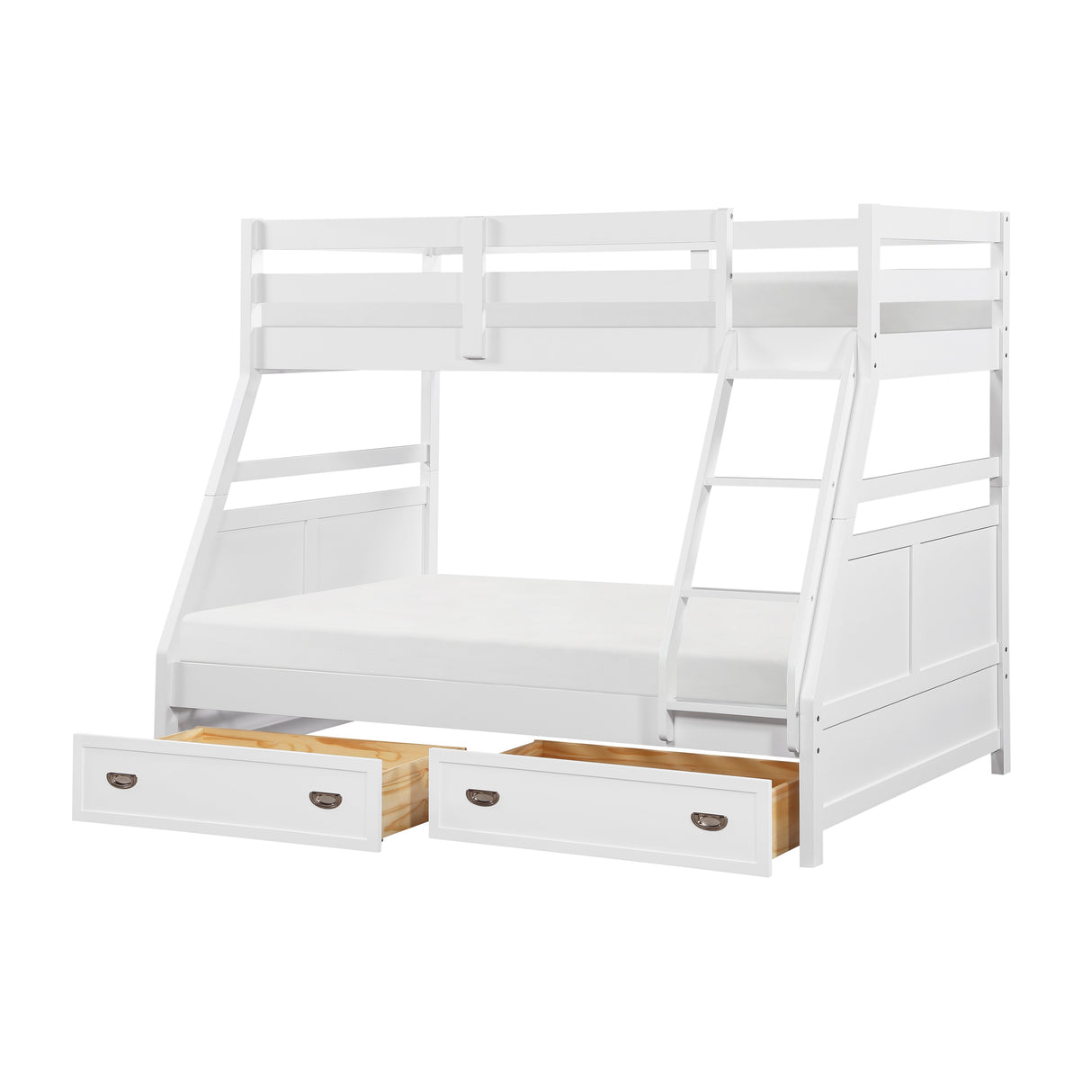 Sloane White Twin/Full Bunk Bed from Homelegance - Luna Furniture