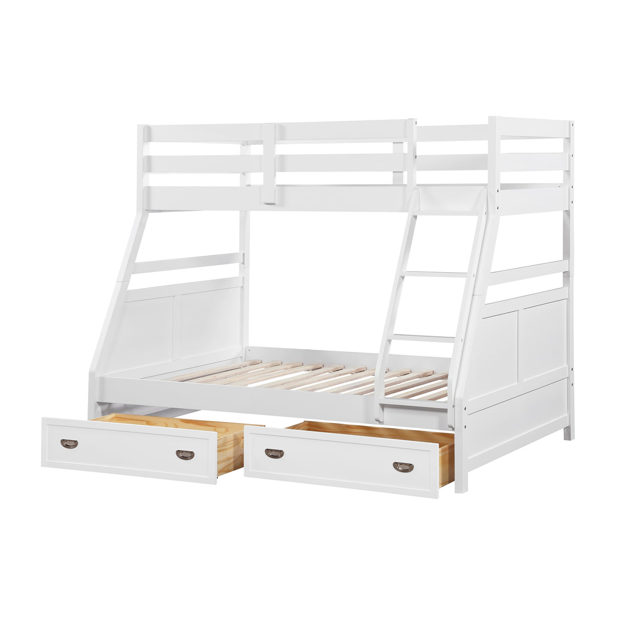 Sloane White Twin/Full Bunk Bed from Homelegance - Luna Furniture