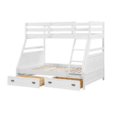 Sloane White Twin/Full Bunk Bed from Homelegance - Luna Furniture