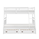 Sloane White Twin/Full Bunk Bed from Homelegance - Luna Furniture