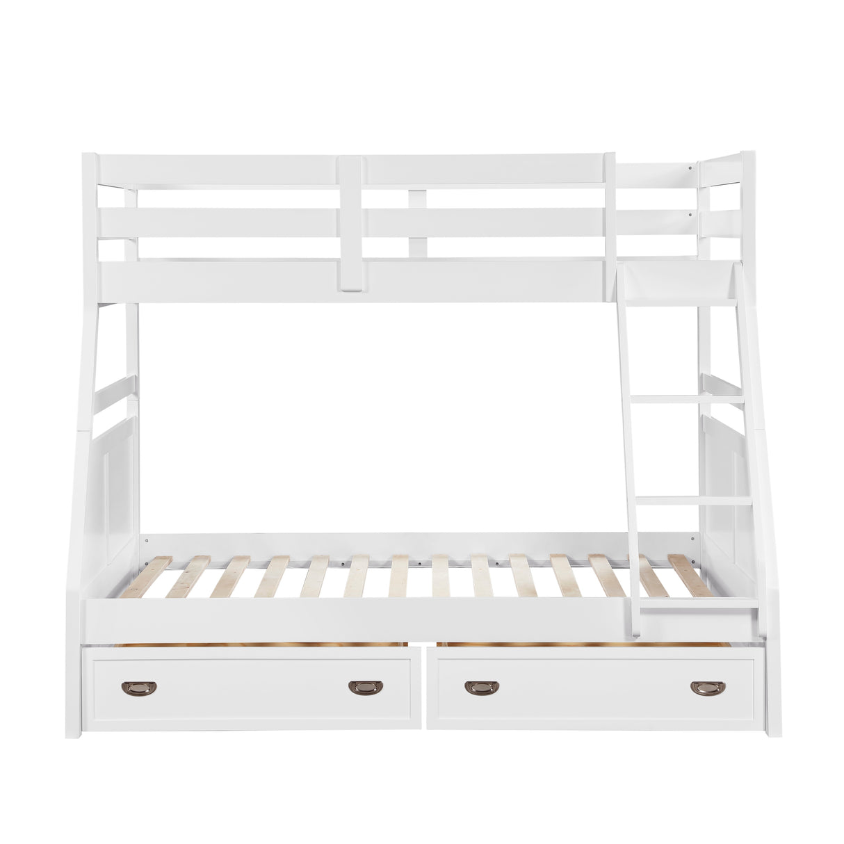 Sloane White Twin/Full Bunk Bed from Homelegance - Luna Furniture