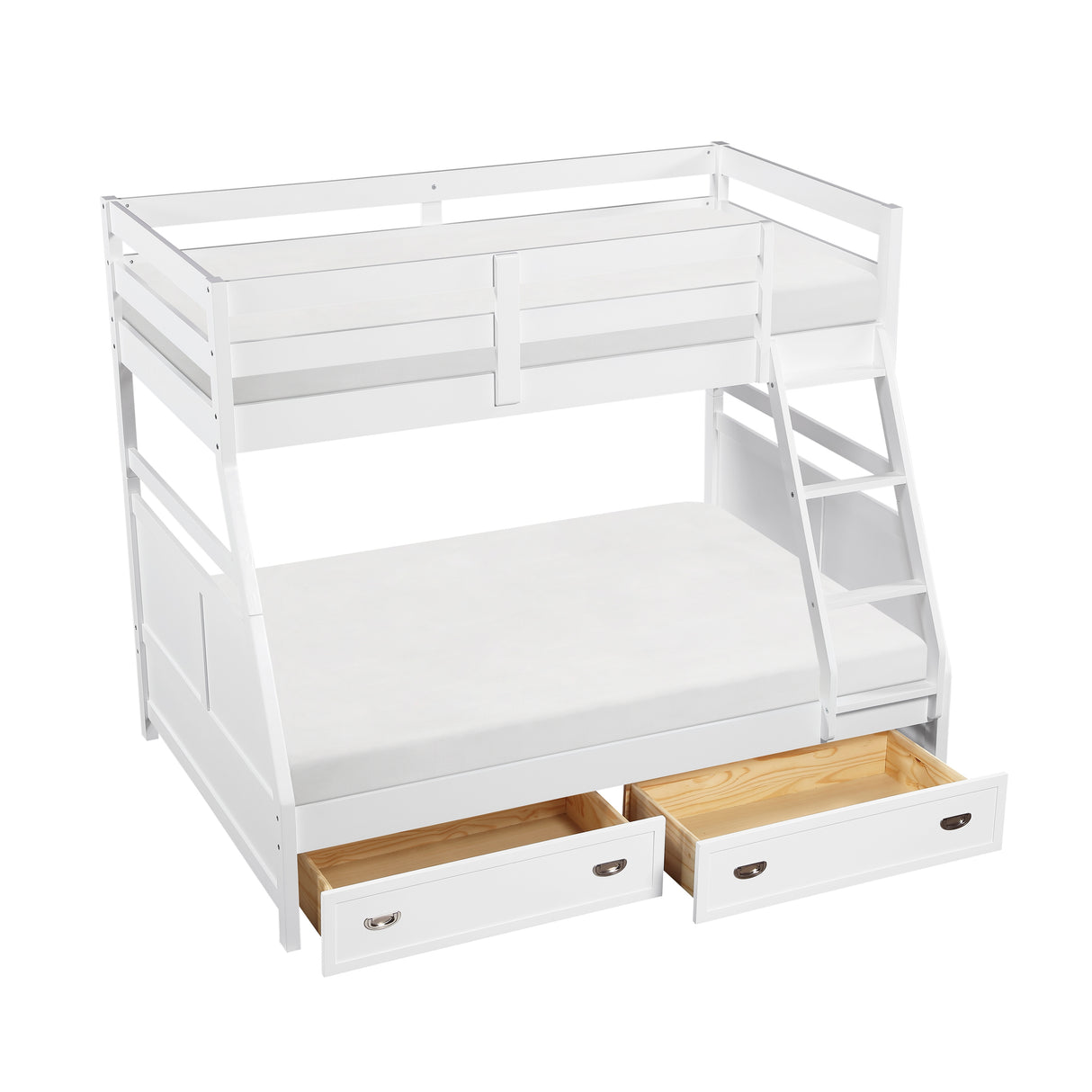 Sloane White Twin/Full Bunk Bed from Homelegance - Luna Furniture