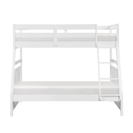 Sloane White Twin/Full Bunk Bed from Homelegance - Luna Furniture