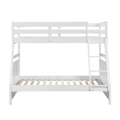 Sloane White Twin/Full Bunk Bed from Homelegance - Luna Furniture
