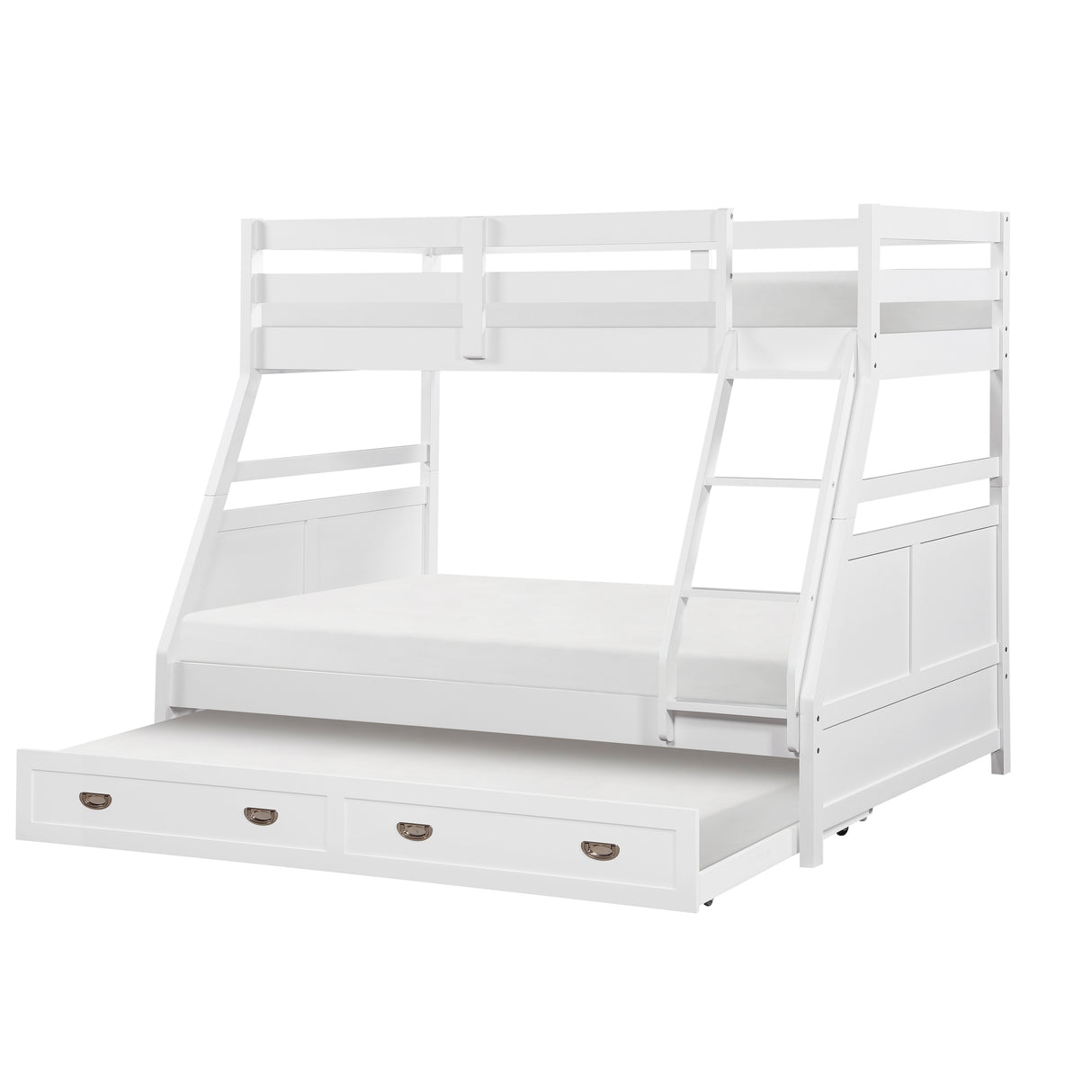 Sloane White Twin/Full Bunk Bed from Homelegance - Luna Furniture