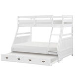Sloane White Twin/Full Bunk Bed from Homelegance - Luna Furniture