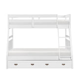 Sloane White Twin/Full Bunk Bed from Homelegance - Luna Furniture