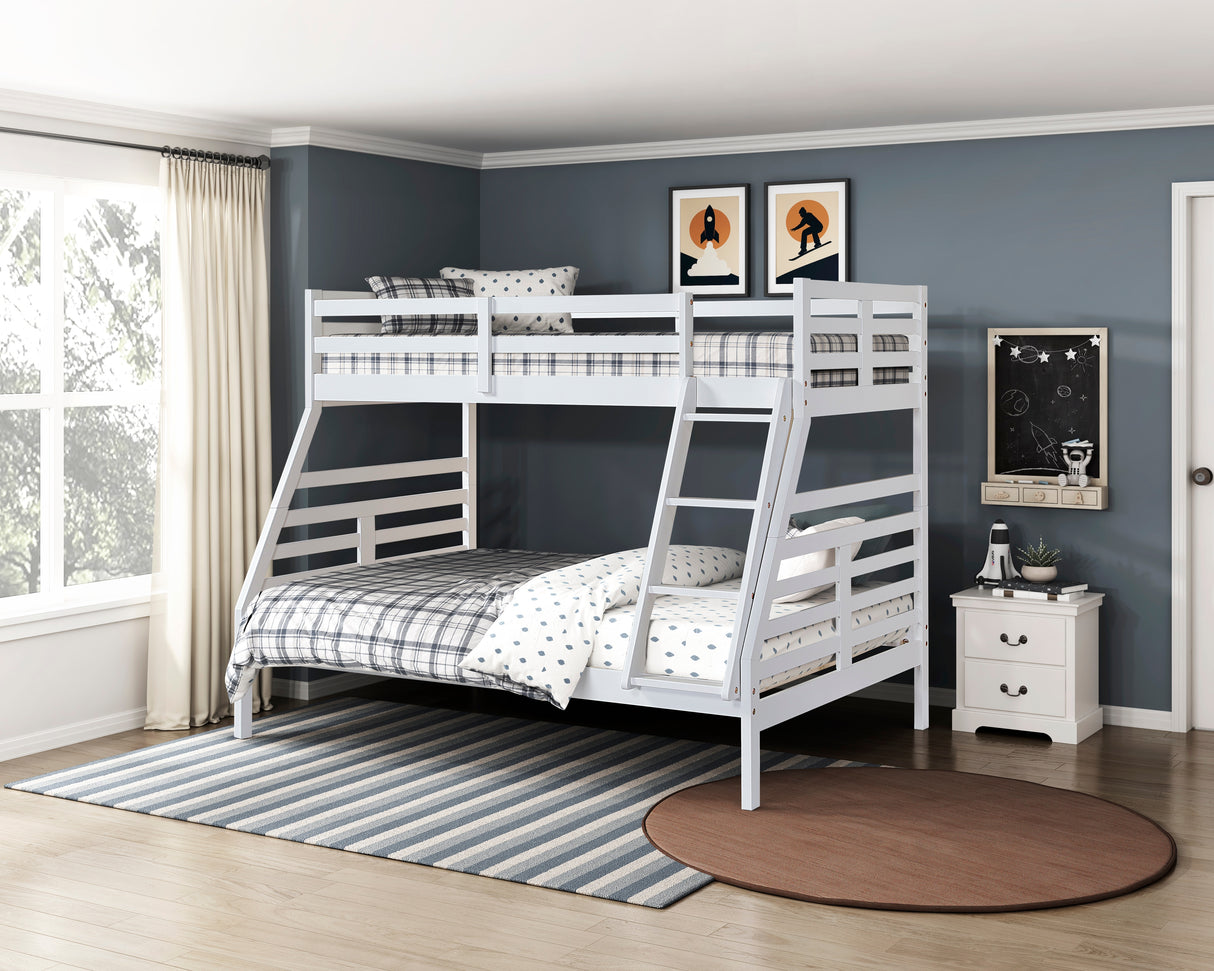 Darden White Twin/Full Bunk Bed from Homelegance - Luna Furniture