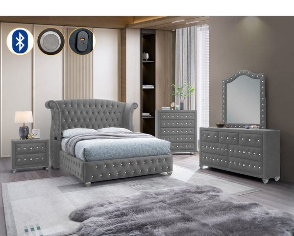 B2030 Divina (Grey) 4pcs Queen