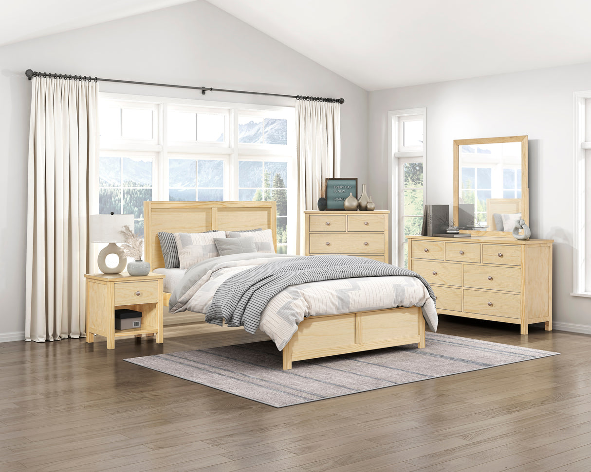 Bartly Natural Nightstand from Homelegance - Luna Furniture
