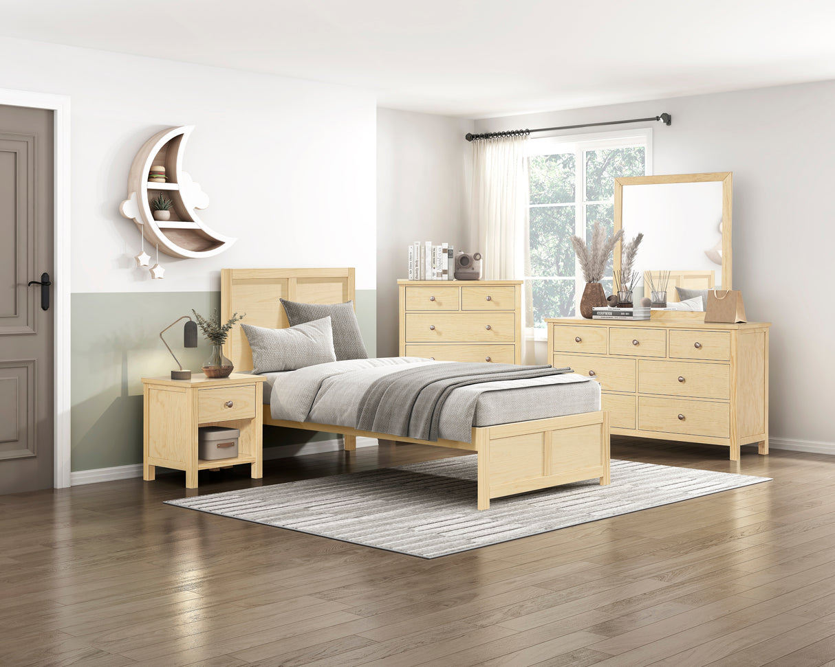 Bartly Natural Wide Dresser Mirror (Mirror Only) from Homelegance - Luna Furniture