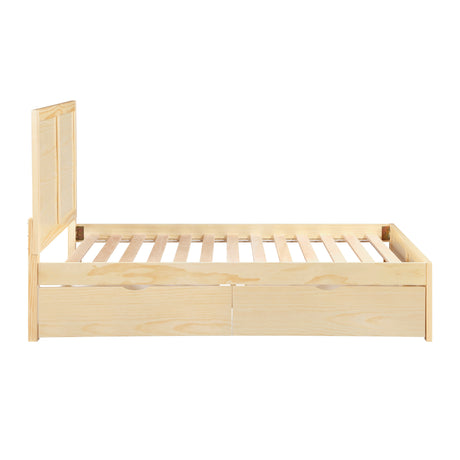 Bartly Natural Full Platform Bed from Homelegance - Luna Furniture