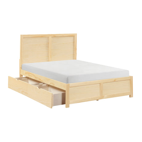Bartly Natural Full Platform Bed from Homelegance - Luna Furniture