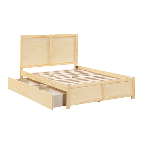 Bartly Natural Full Platform Bed from Homelegance - Luna Furniture