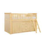 B2043LL-1*BC2DR (6) Low Loft Bunk with Bookcase and 2 Dressers from Homelegance - Luna Furniture