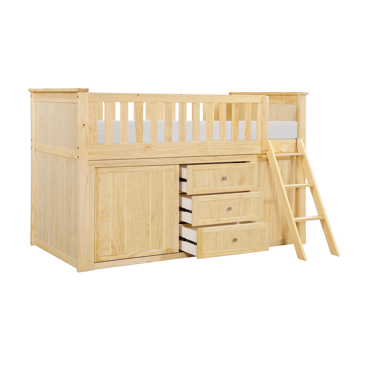 B2043LL-1*BC2DR (6) Low Loft Bunk with Bookcase and 2 Dressers from Homelegance - Luna Furniture