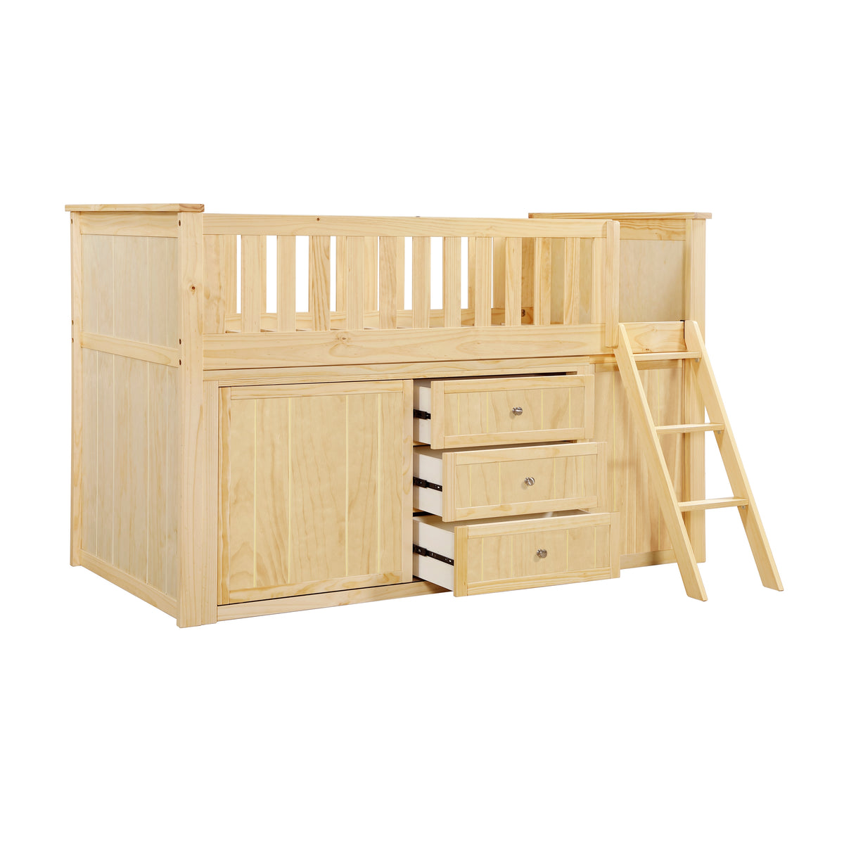 B2043LL-1*BC2DR (6) Low Loft Bunk with Bookcase and 2 Dressers from Homelegance - Luna Furniture