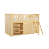 B2043LL-1*BC2DR (6) Low Loft Bunk with Bookcase and 2 Dressers from Homelegance - Luna Furniture