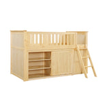 B2043LL-1*BC2DR (6) Low Loft Bunk with Bookcase and 2 Dressers from Homelegance - Luna Furniture