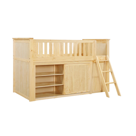 B2043LL-1*BC2DR (6) Low Loft Bunk with Bookcase and 2 Dressers from Homelegance - Luna Furniture