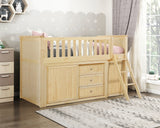 B2043LL-1*BC2DR (6) Low Loft Bunk with Bookcase and 2 Dressers from Homelegance - Luna Furniture