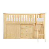 B2043LL-1*BC2DR (6) Low Loft Bunk with Bookcase and 2 Dressers from Homelegance - Luna Furniture