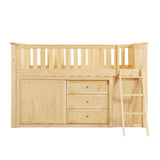 B2043LL-1*BC2DR (6) Low Loft Bunk with Bookcase and 2 Dressers from Homelegance - Luna Furniture