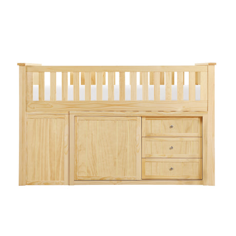 B2043LL-1*BC2DR (6) Low Loft Bunk with Bookcase and 2 Dressers from Homelegance - Luna Furniture