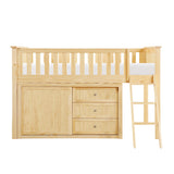 B2043LL-1*DR (4) Low Loft Bunk with Dresser from Homelegance - Luna Furniture