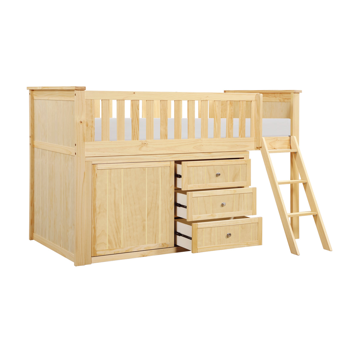 B2043LL-1*DR (4) Low Loft Bunk with Dresser from Homelegance - Luna Furniture