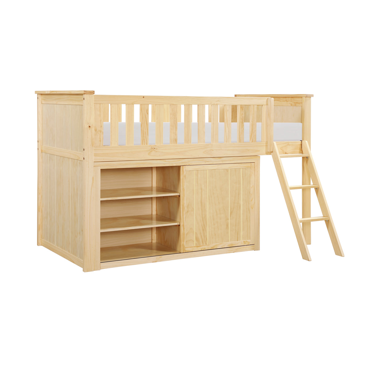 B2043LL-1*DR (4) Low Loft Bunk with Dresser from Homelegance - Luna Furniture