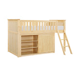 B2043LL-1*DR (4) Low Loft Bunk with Dresser from Homelegance - Luna Furniture