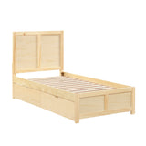 Bartly Natural Twin Platform Bed from Homelegance - Luna Furniture