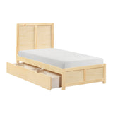 Bartly Natural Twin Platform Bed from Homelegance - Luna Furniture