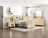 Bartly Natural Twin Platform Bed from Homelegance - Luna Furniture