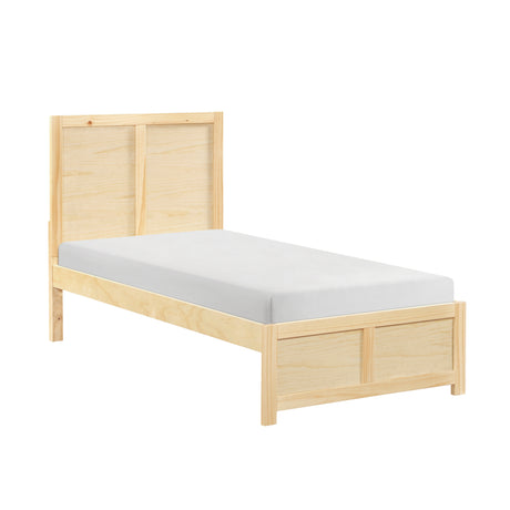 Bartly Natural Twin Platform Bed from Homelegance - Luna Furniture