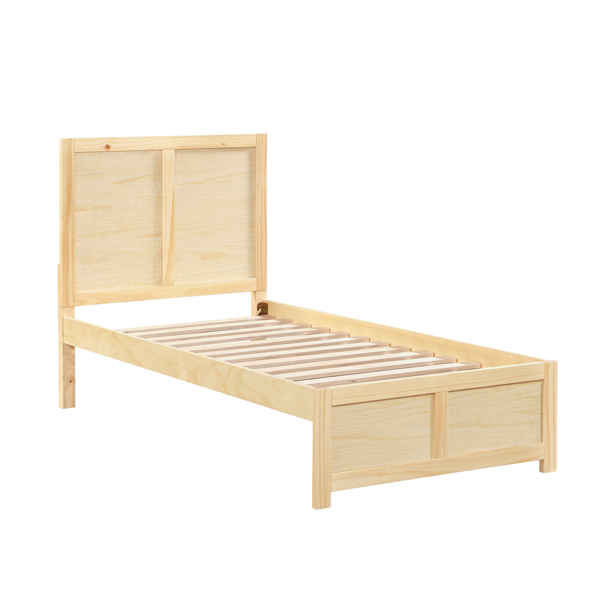 Bartly Natural Twin Platform Bed from Homelegance - Luna Furniture
