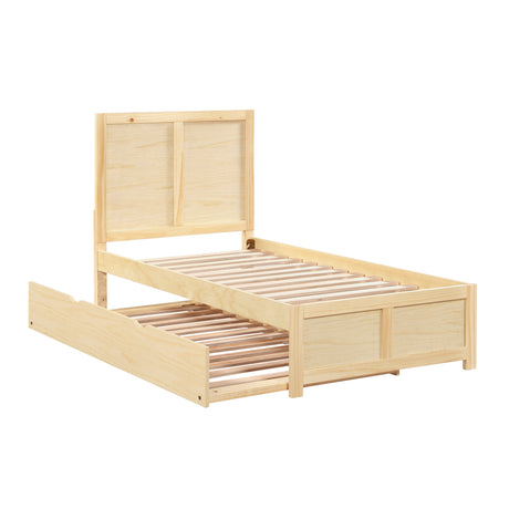 Bartly Natural Twin Platform Bed from Homelegance - Luna Furniture